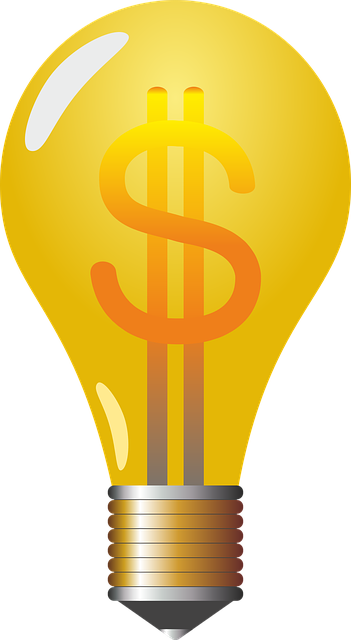 lightbulb formed with money symbol