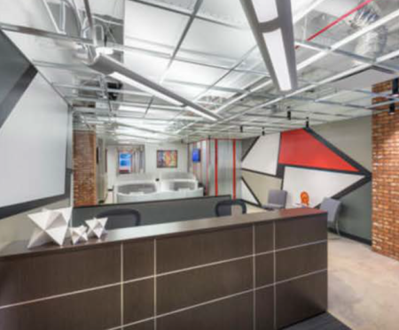 Interior of Chicago's new Merchandise Mart office hub