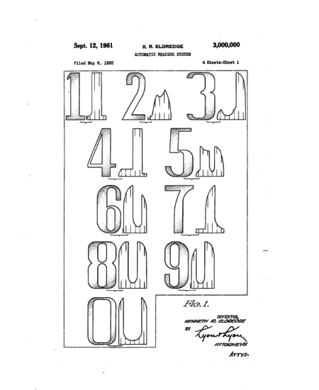 Diagram of Patent #3,000,000: an automatic reading system